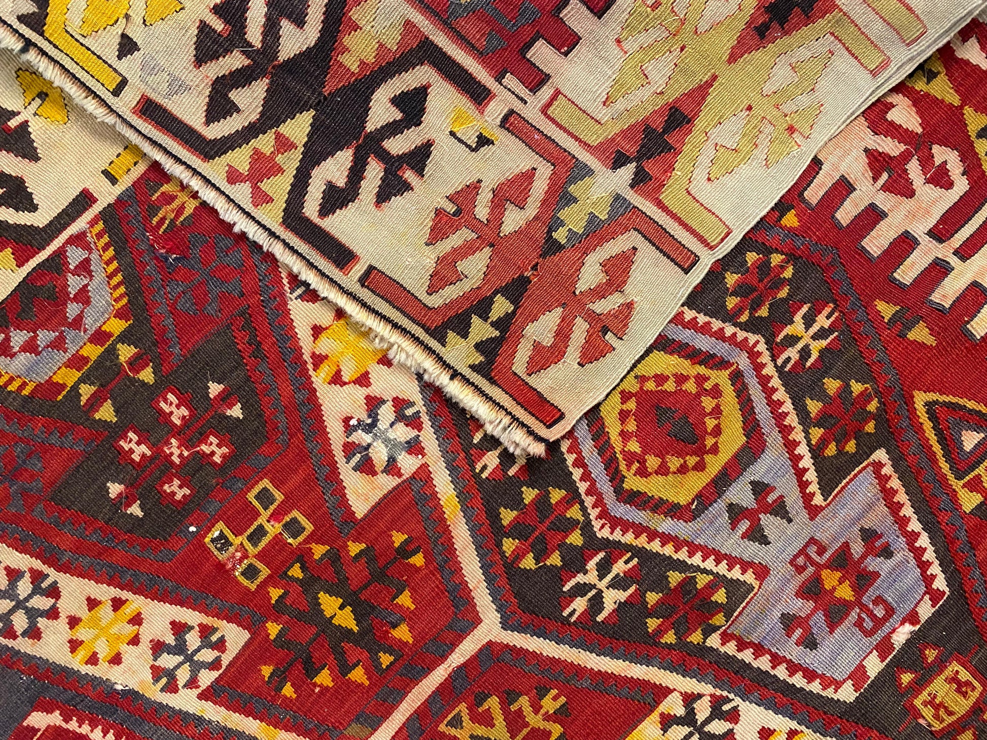 Large American Southwestern Tribal Style Kilim Rug — detail 3