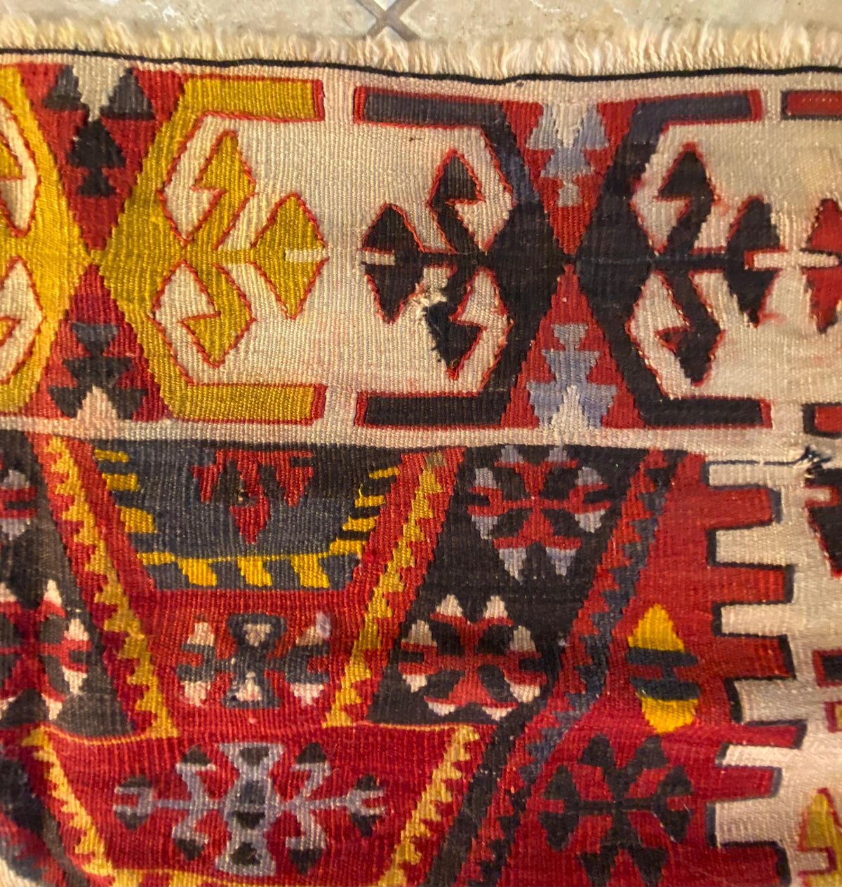 Large American Southwestern Tribal Style Kilim Rug — detail 5
