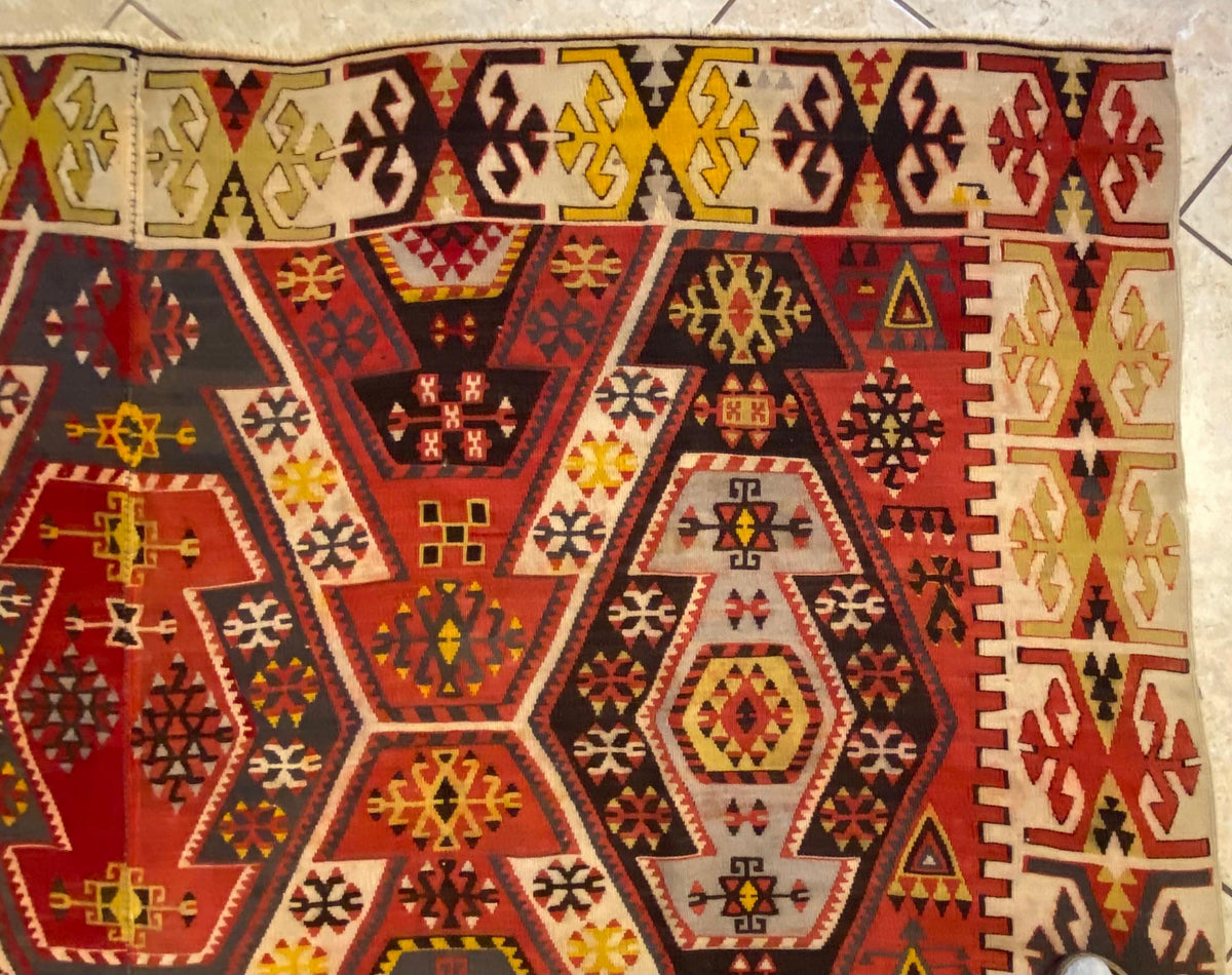 Large American Southwestern Tribal Style Kilim Rug — detail 9