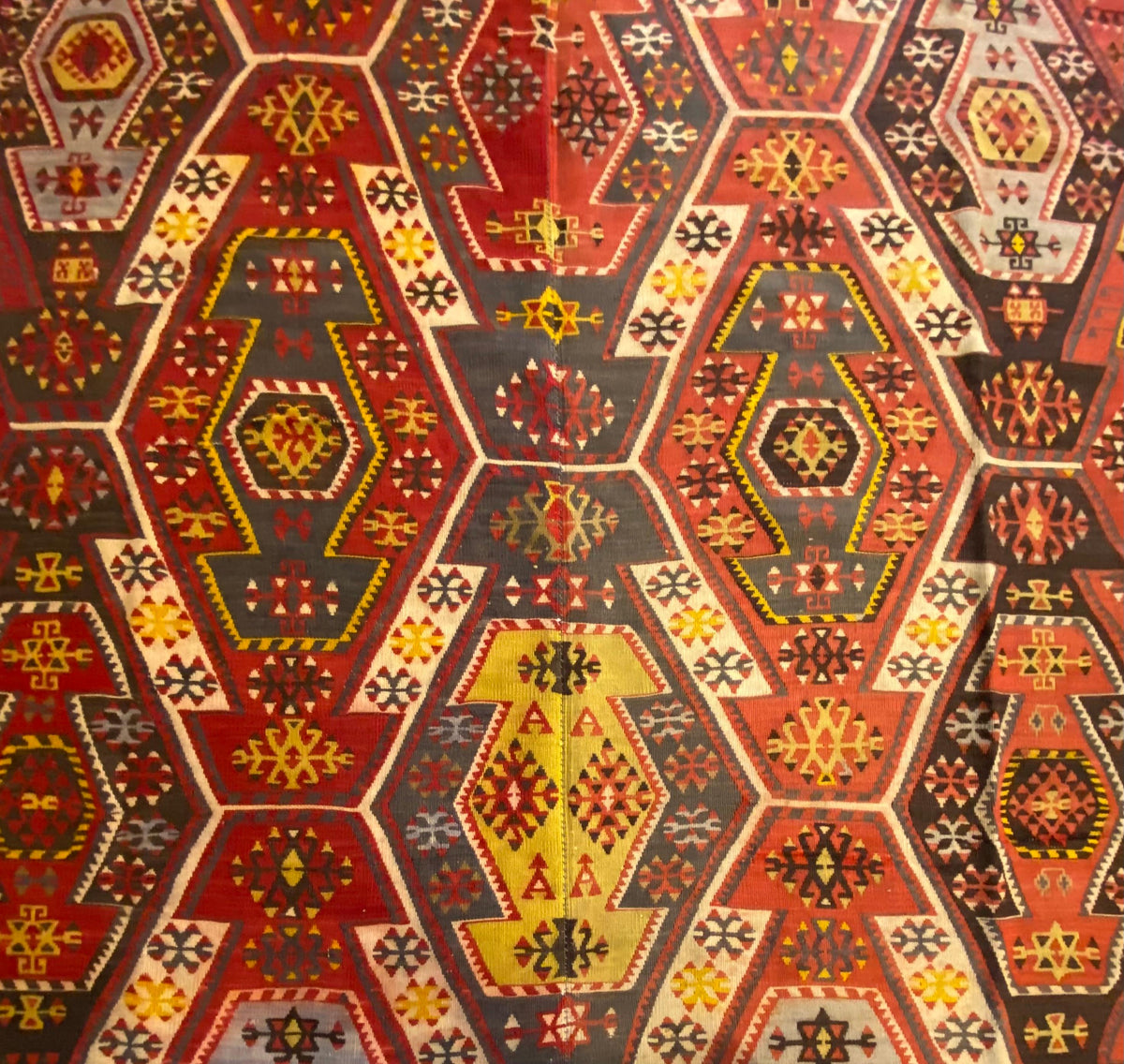 Large American Southwestern Tribal Style Kilim Rug — detail 2