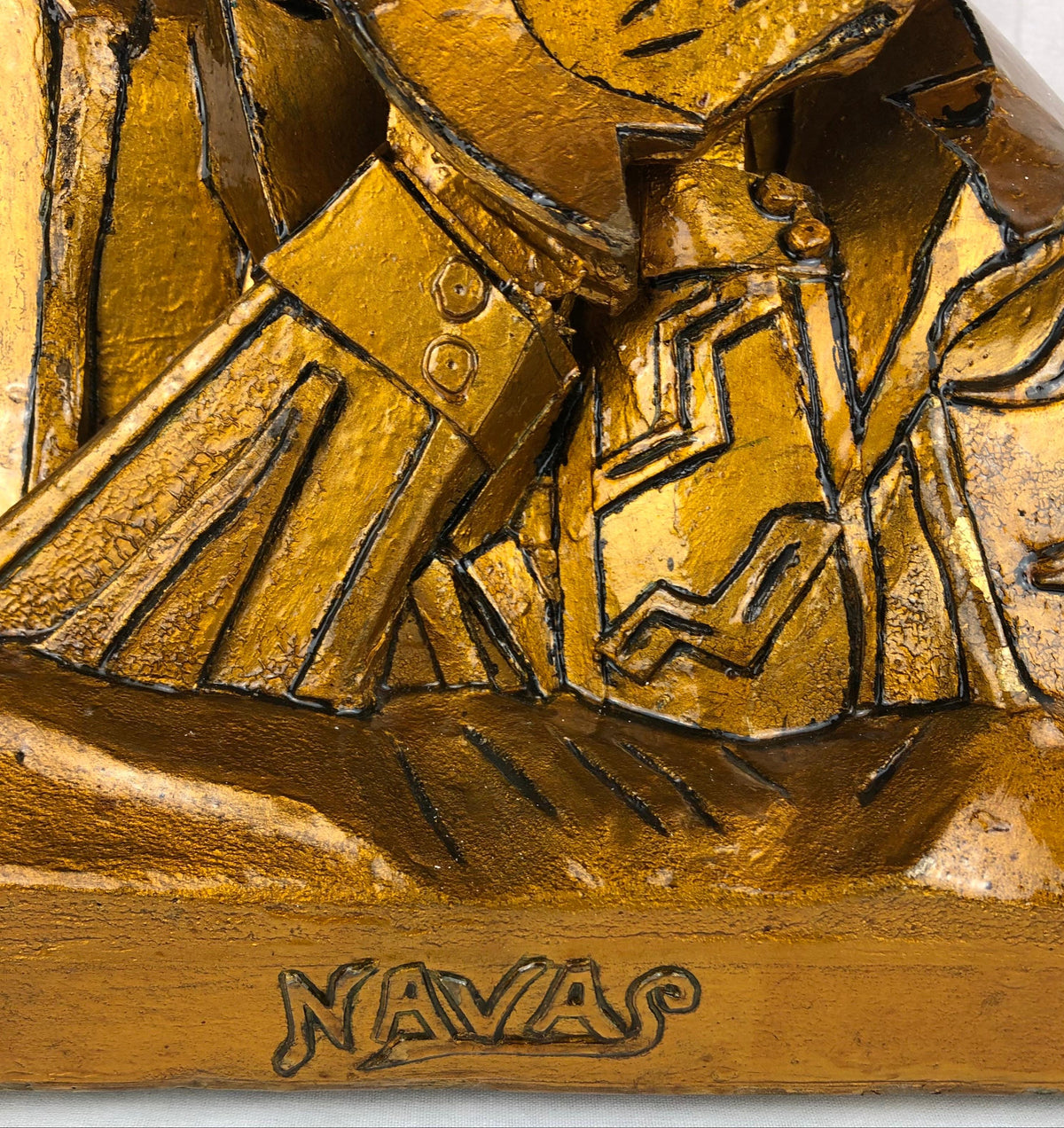 Vintage Papier Mache Clown Sculpture by Spainish Artist Enrique Navas — detail 2