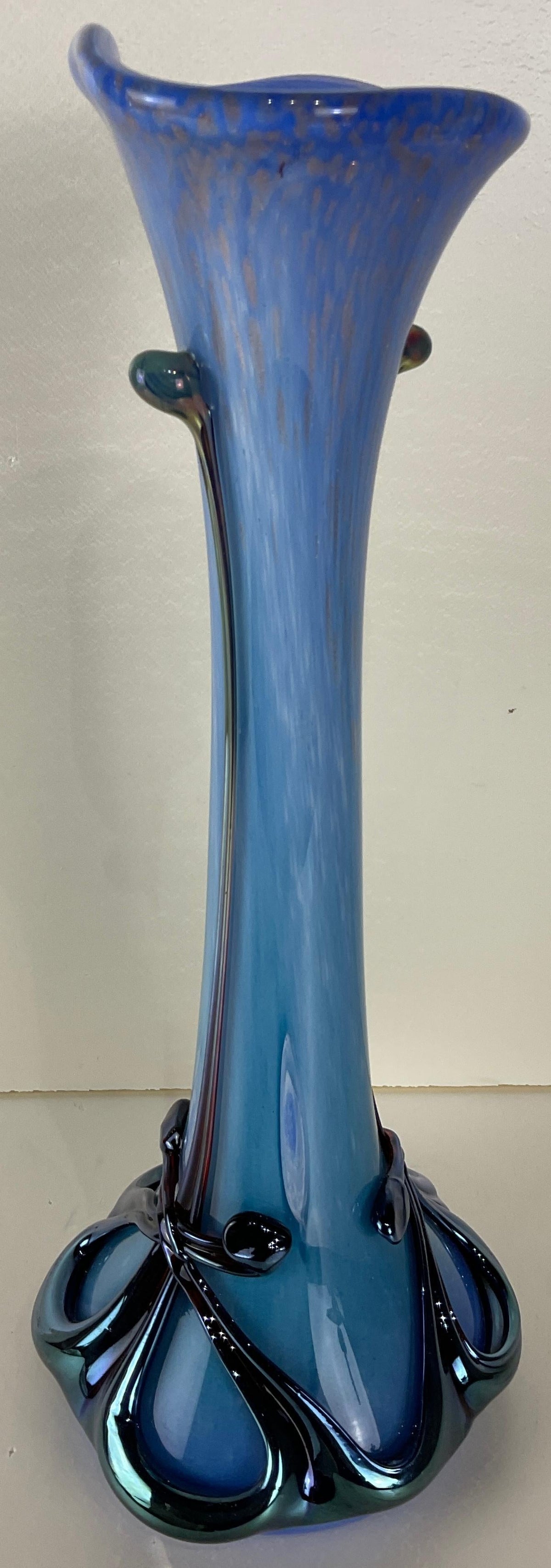 Biot France Art Deco Glass Vase Signed Jean Michel Operto — detail 3