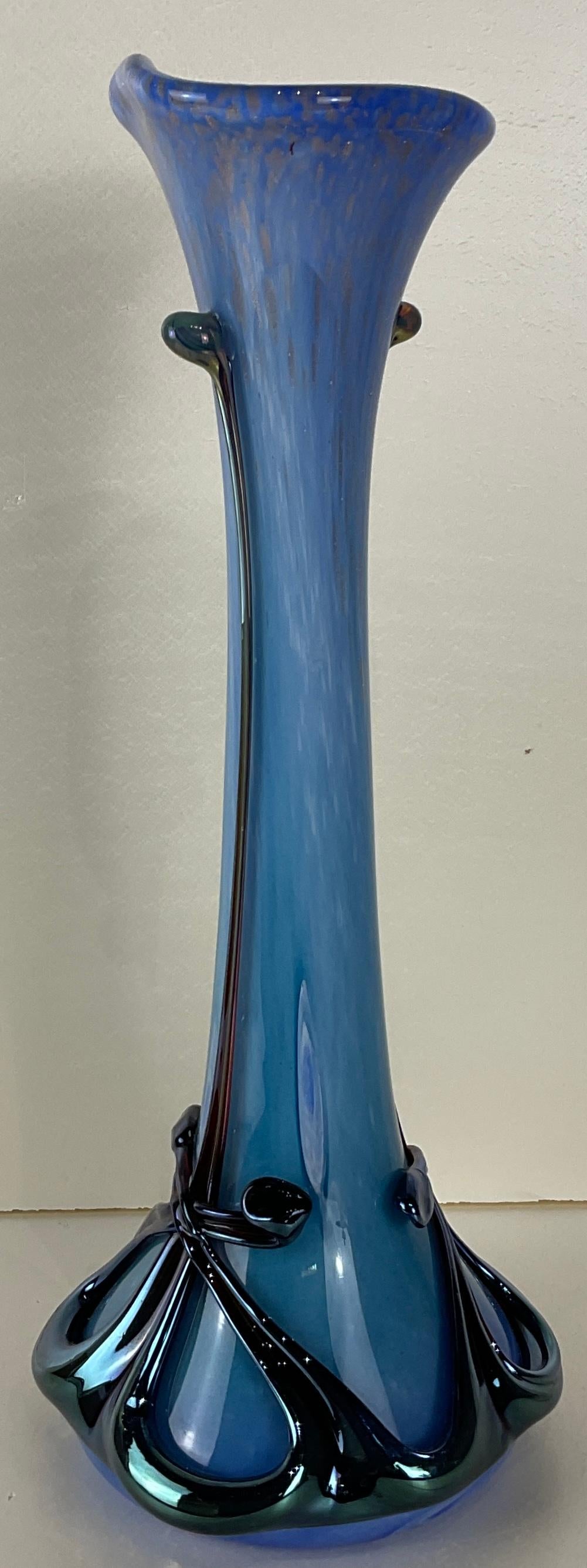 Biot France Art Deco Glass Vase Signed Jean Michel Operto — detail 6