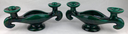 Vallauris Pair of French Midcentury Ceramic Candleholders — detail 5