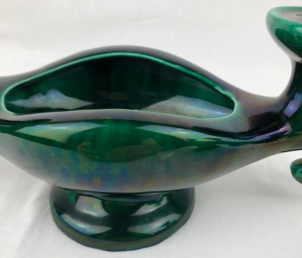 Vallauris Pair of French Midcentury Ceramic Candleholders — detail 9