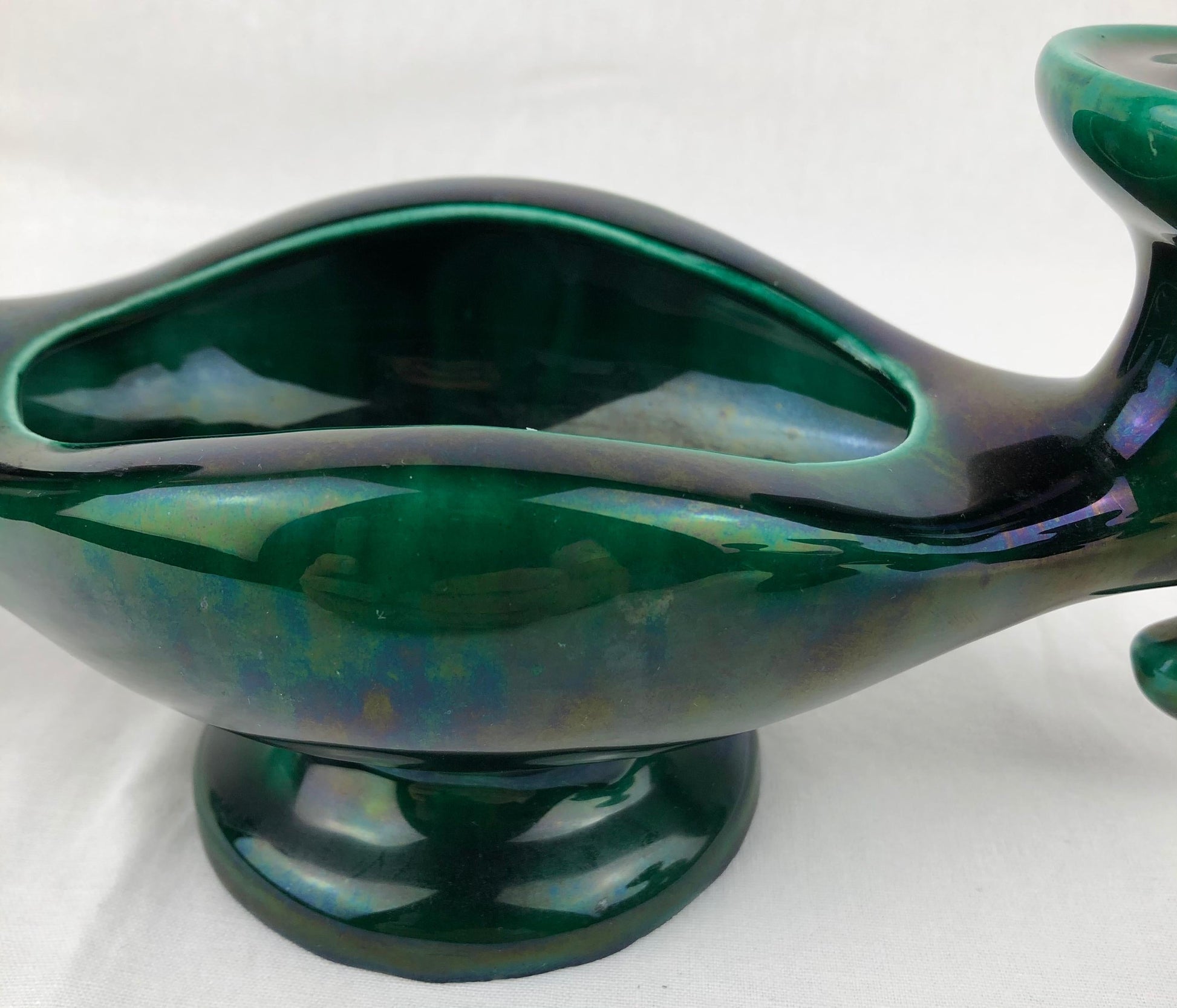 Vallauris Pair of French Midcentury Ceramic Candleholders — detail 9