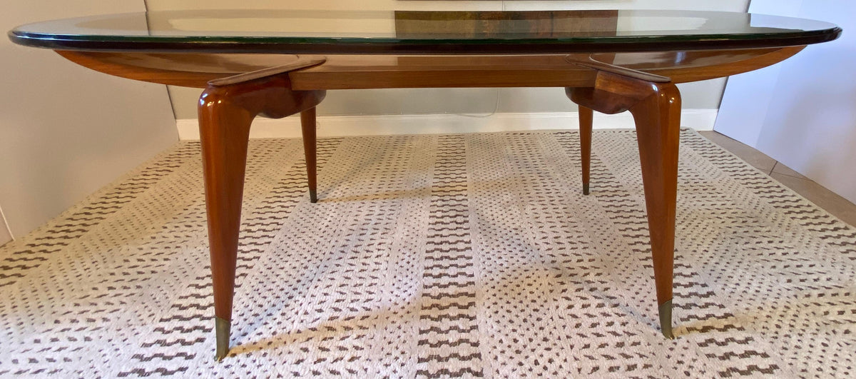 Important Italian Mid-Century Dining Table with 6 Chairs style of Paolo Buffa — detail 7
