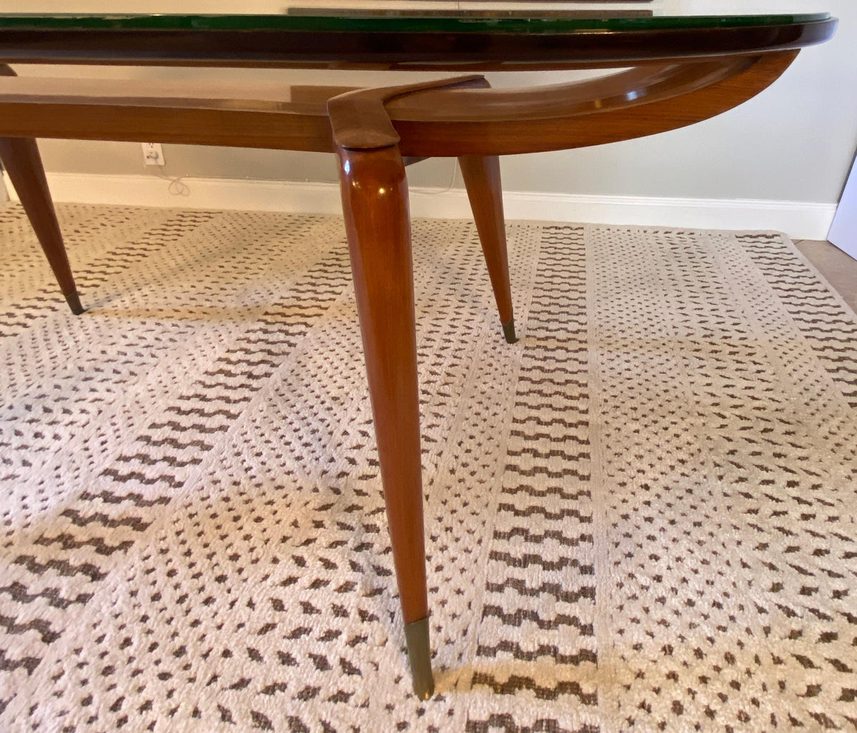 Important Italian Mid-Century Dining Table with 6 Chairs style of Paolo Buffa — detail 8