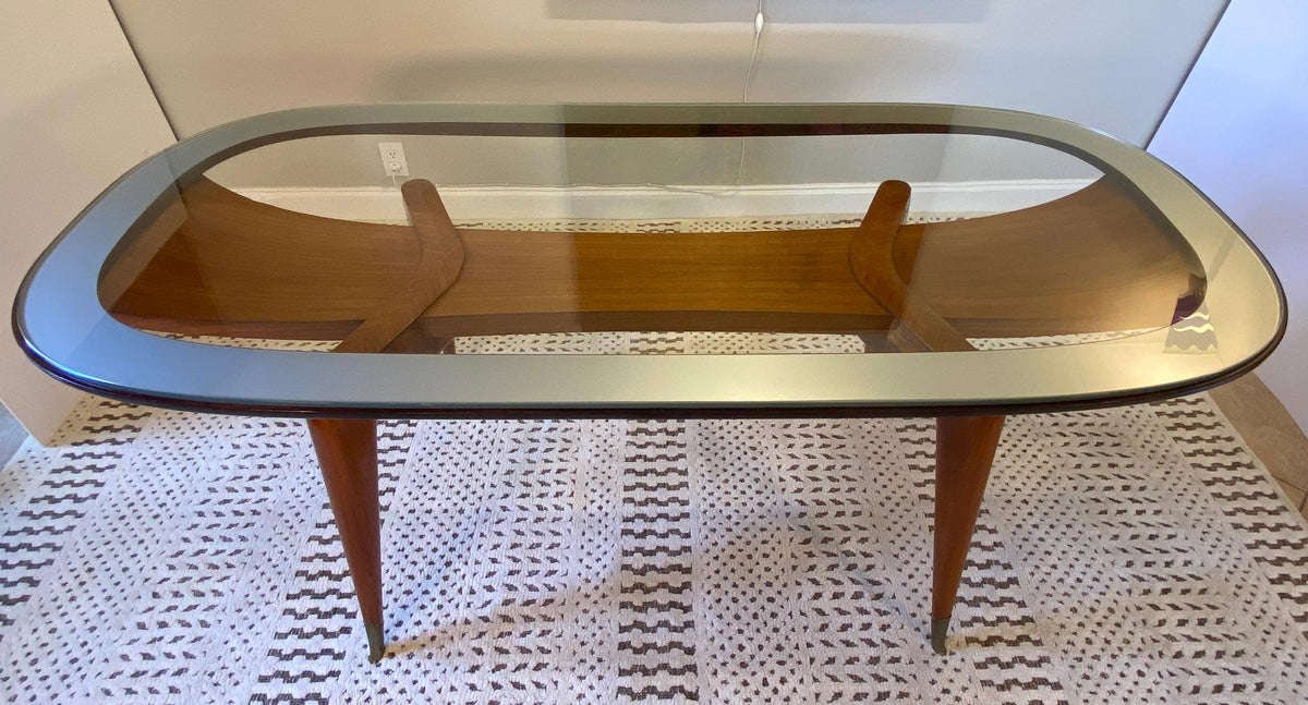 Important Italian Mid-Century Dining Table with 6 Chairs style of Paolo Buffa — detail 9