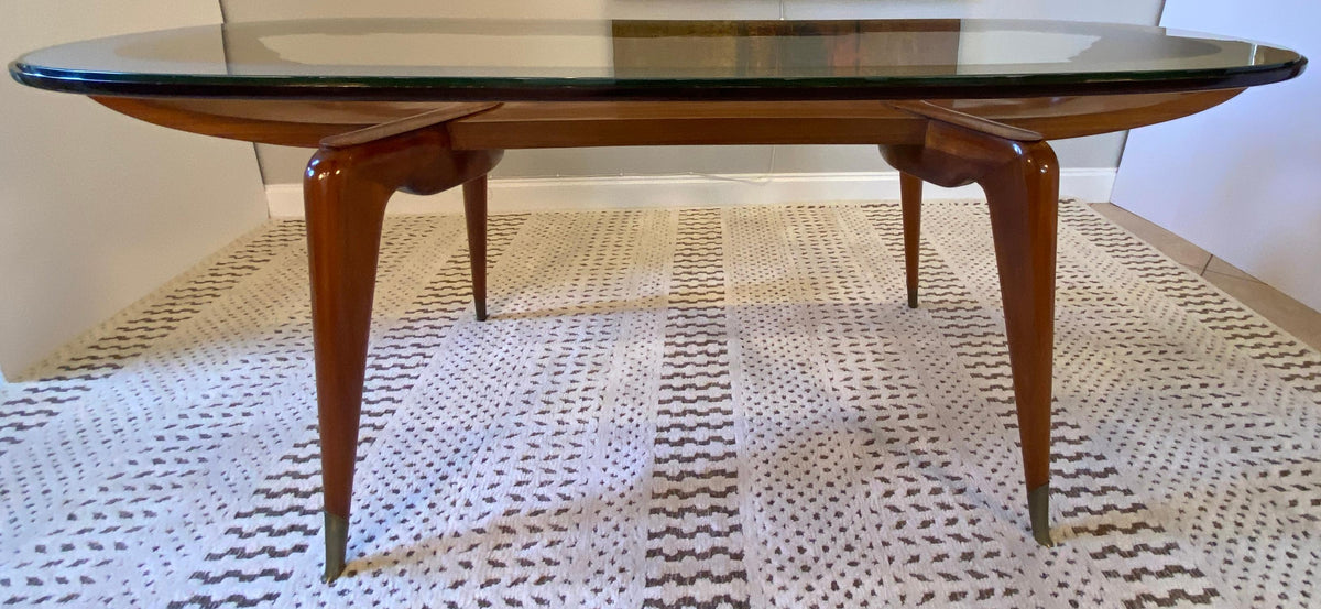 Important Italian Mid-Century Dining Table with 6 Chairs style of Paolo Buffa — detail 10
