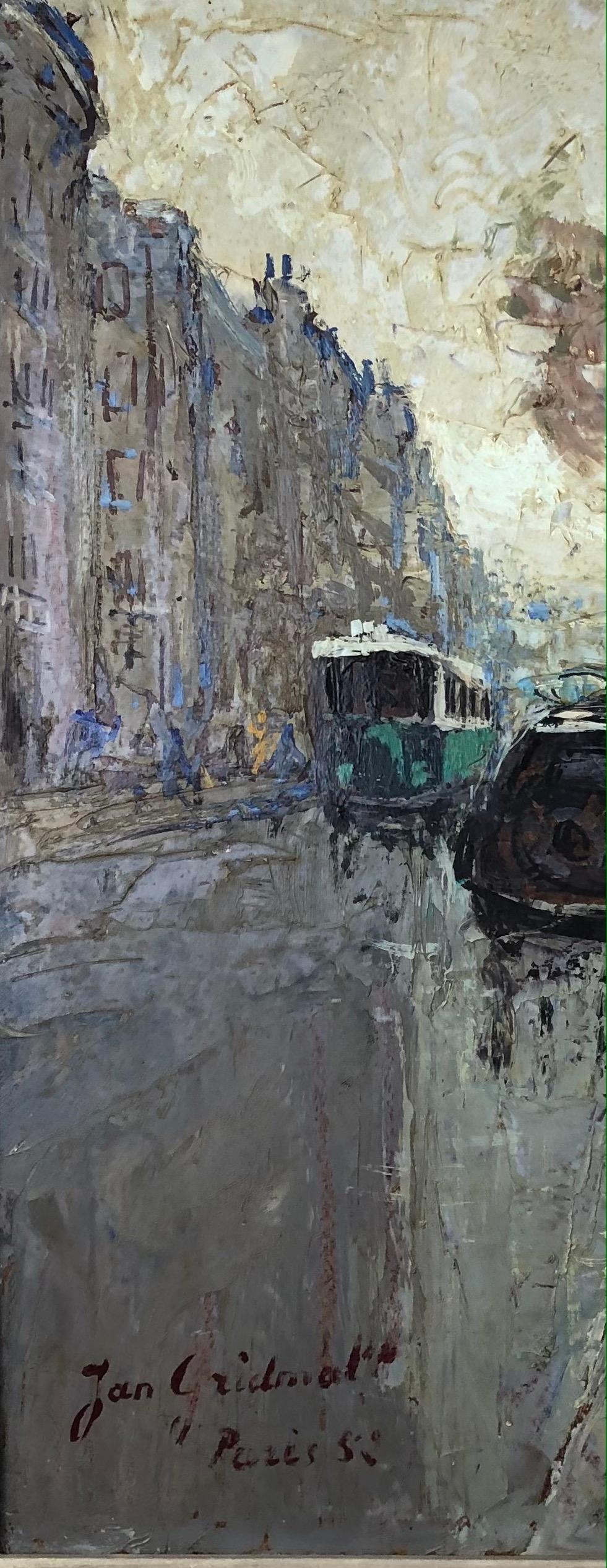 Paris Cityscape Oil Painting by Jan Gridmall, French Oil Painting — detail 5