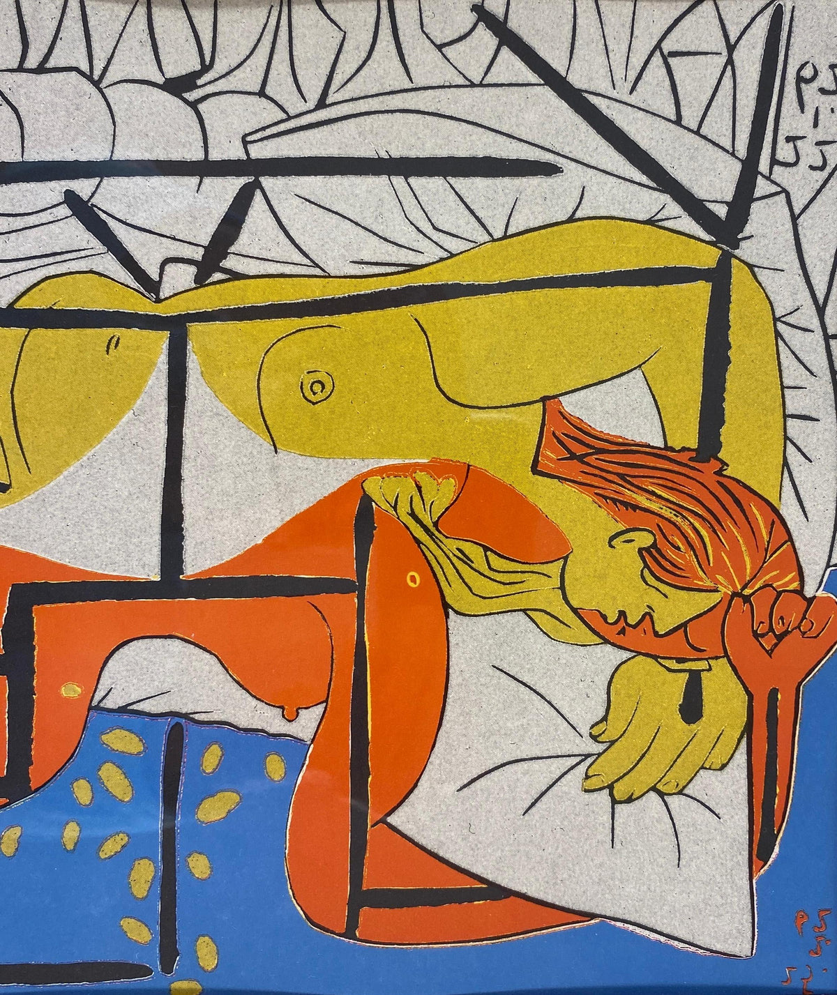 Picasso Style Mid-Century Modern Print — detail 5