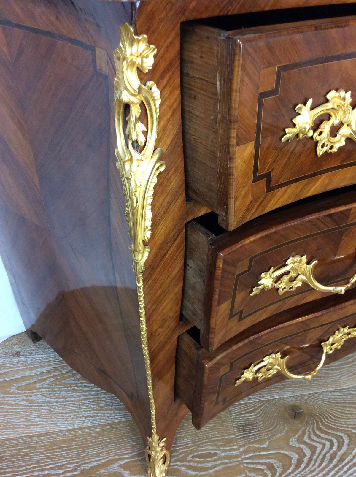 18th Century Louis XV Style Kingwood Commode by Pierre Roussel — detail 4