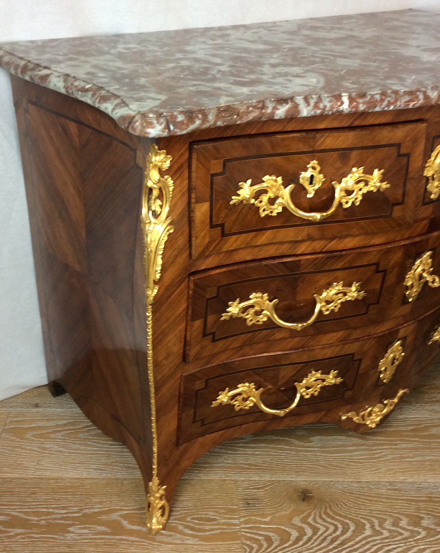 18th Century Louis XV Style Kingwood Commode by Pierre Roussel — detail 2