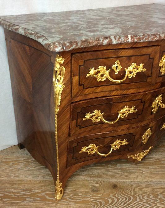18th Century Louis XV Style Kingwood Commode by Pierre Roussel — detail 2
