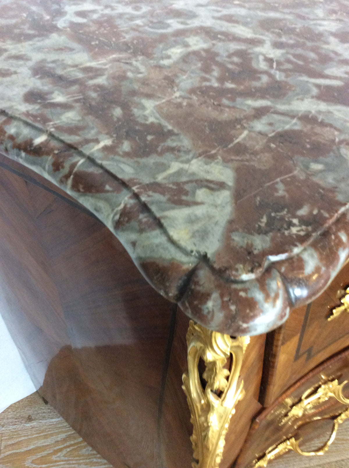 18th Century Louis XV Style Kingwood Commode by Pierre Roussel — detail 9