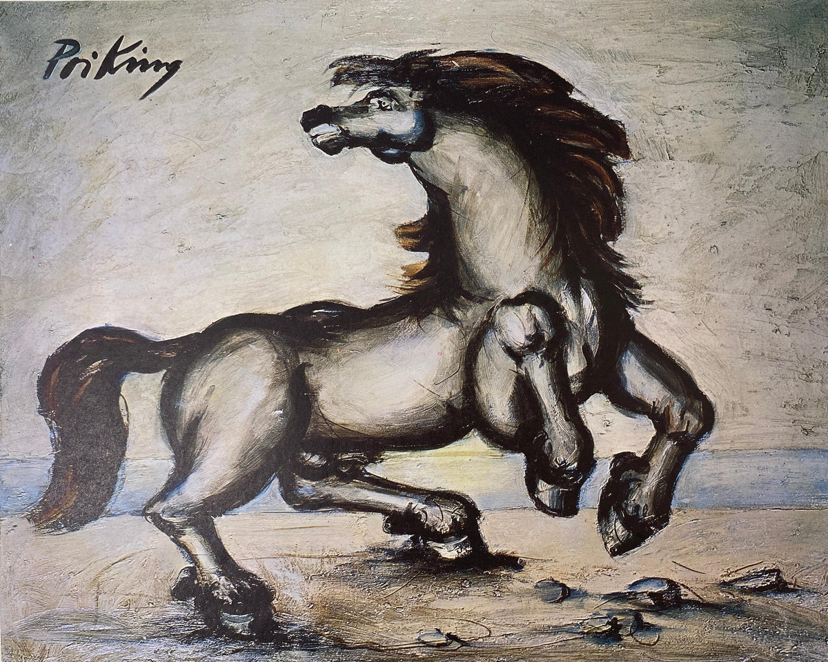 Franz Priking Fantastic Horse Lithograph, Hand Signed — detail 4