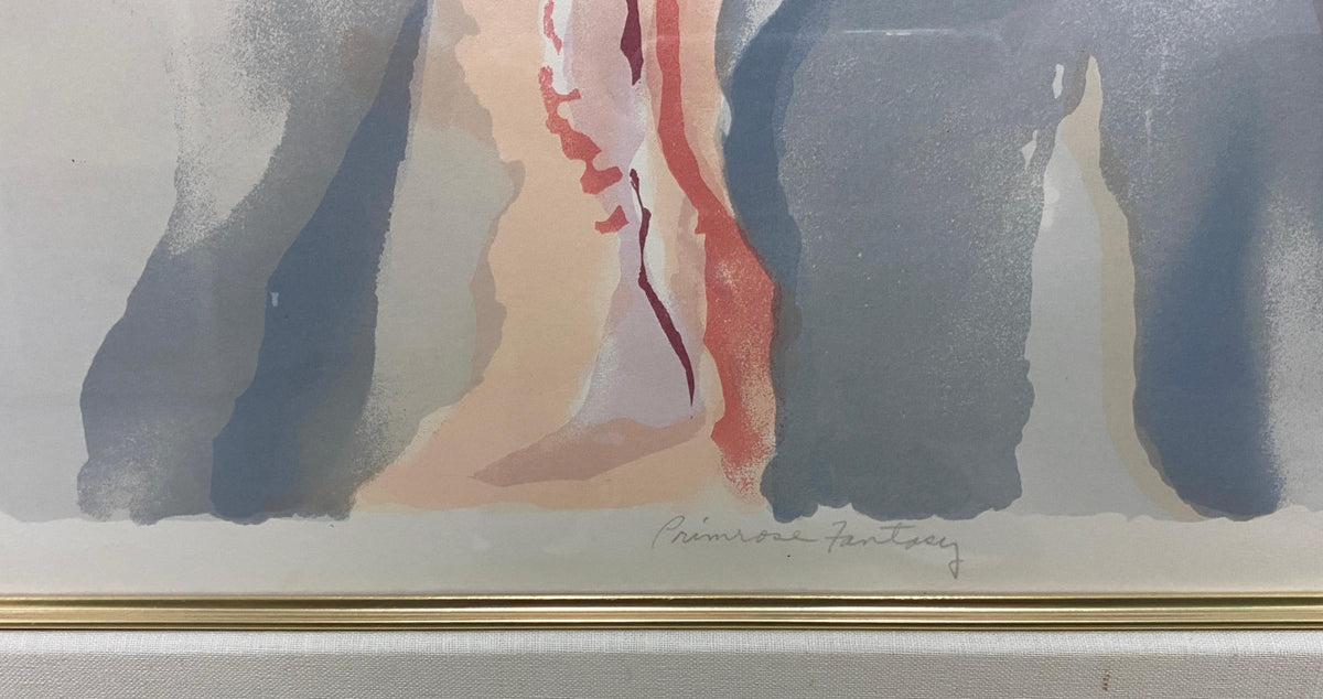 Jane Bazinet Watercolor Framed Hollywood Regency Style — detail 11