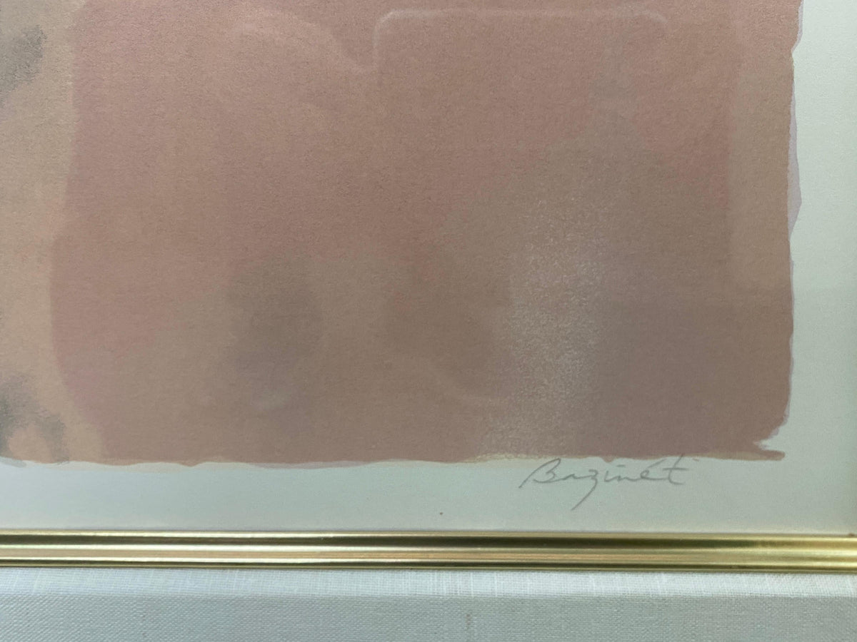 Jane Bazinet Watercolor Framed Hollywood Regency Style — detail 12