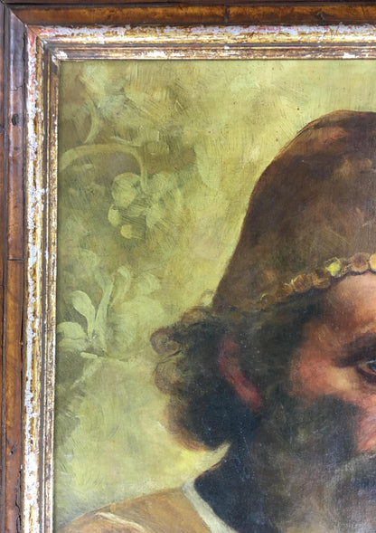 19th Century Oil on Canvas Figurative Painting — detail 6