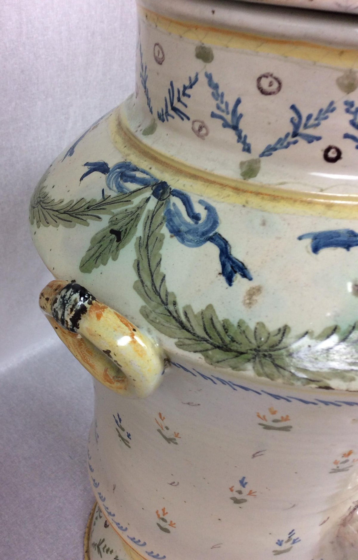 18th Century French Provencal Ceramic Centerpiece, Louis XVI Style — detail 3
