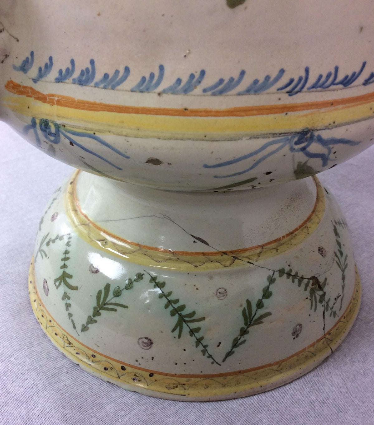 18th Century French Provencal Ceramic Centerpiece, Louis XVI Style — detail 4