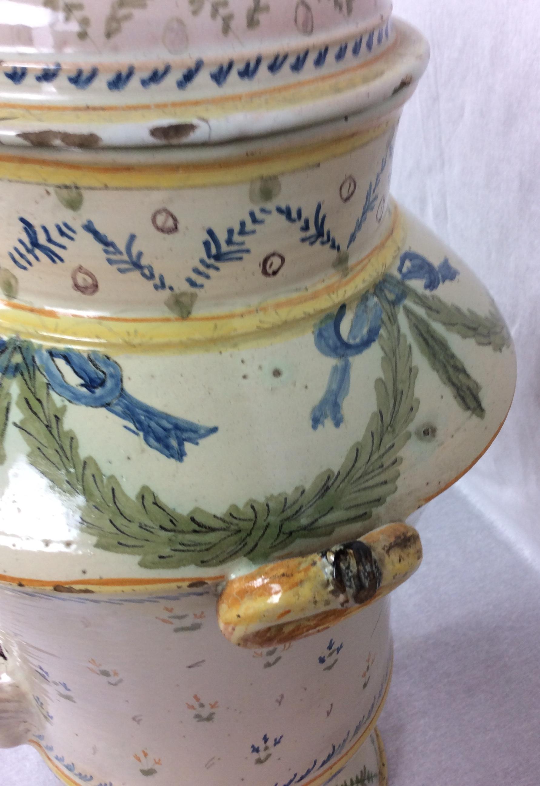 18th Century French Provencal Ceramic Centerpiece, Louis XVI Style — detail 5