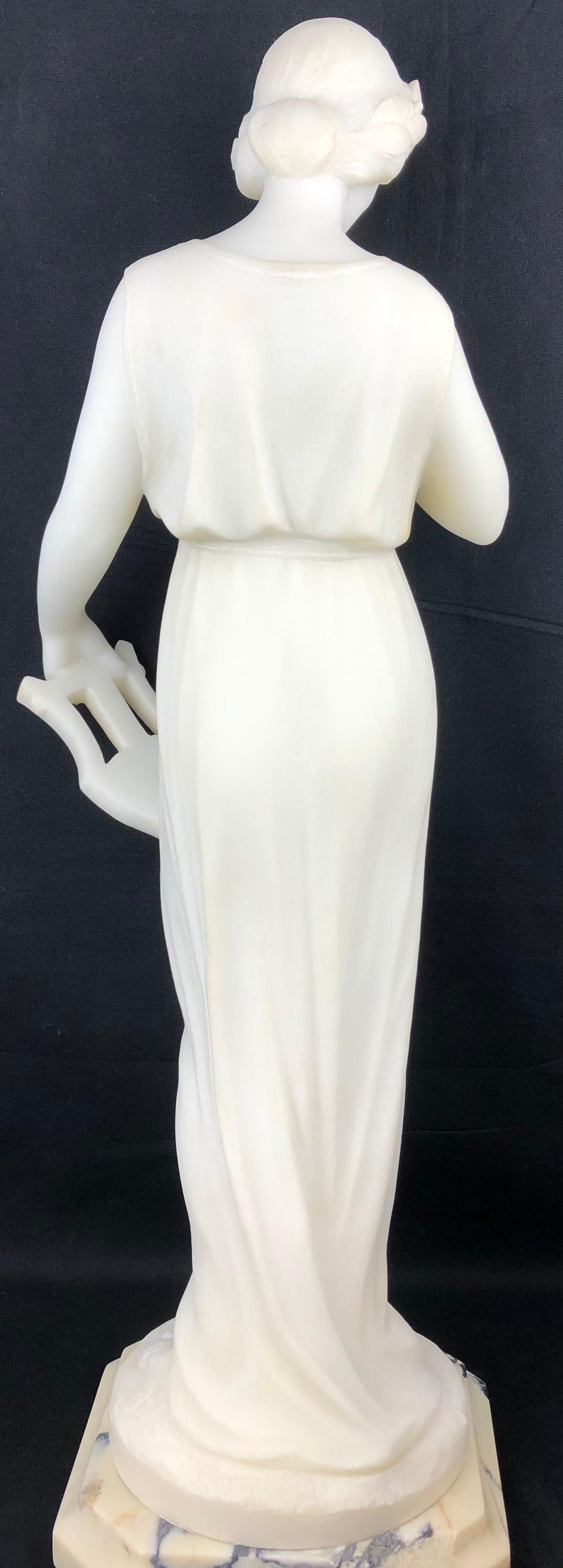 Italian Neoclassical 19th Century White Carrara Marble Sculpture Guglielmo Pugi — detail 5