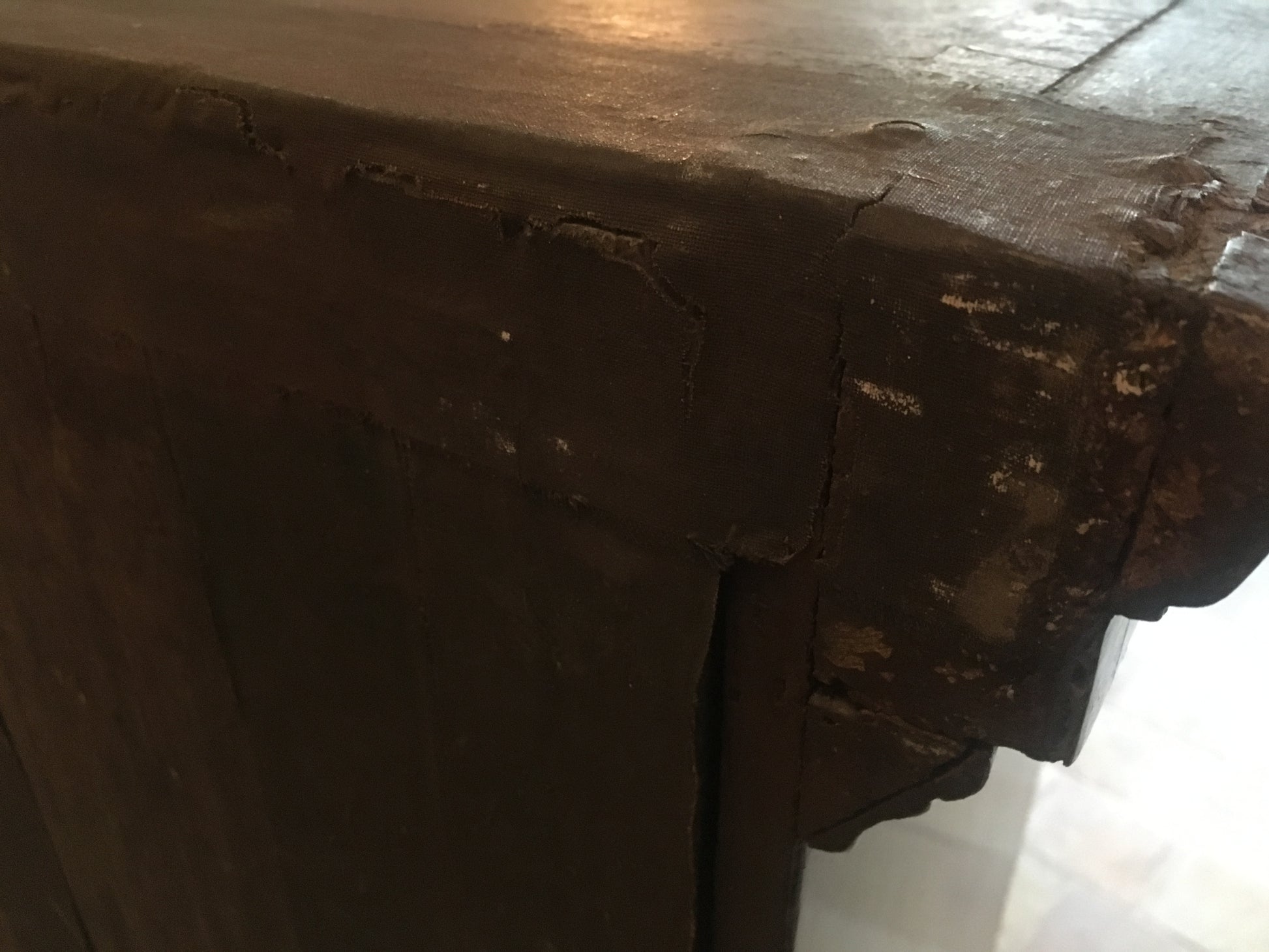 Fine English Queen Anne Walnut Bookcase with Secretary Desk — detail 20