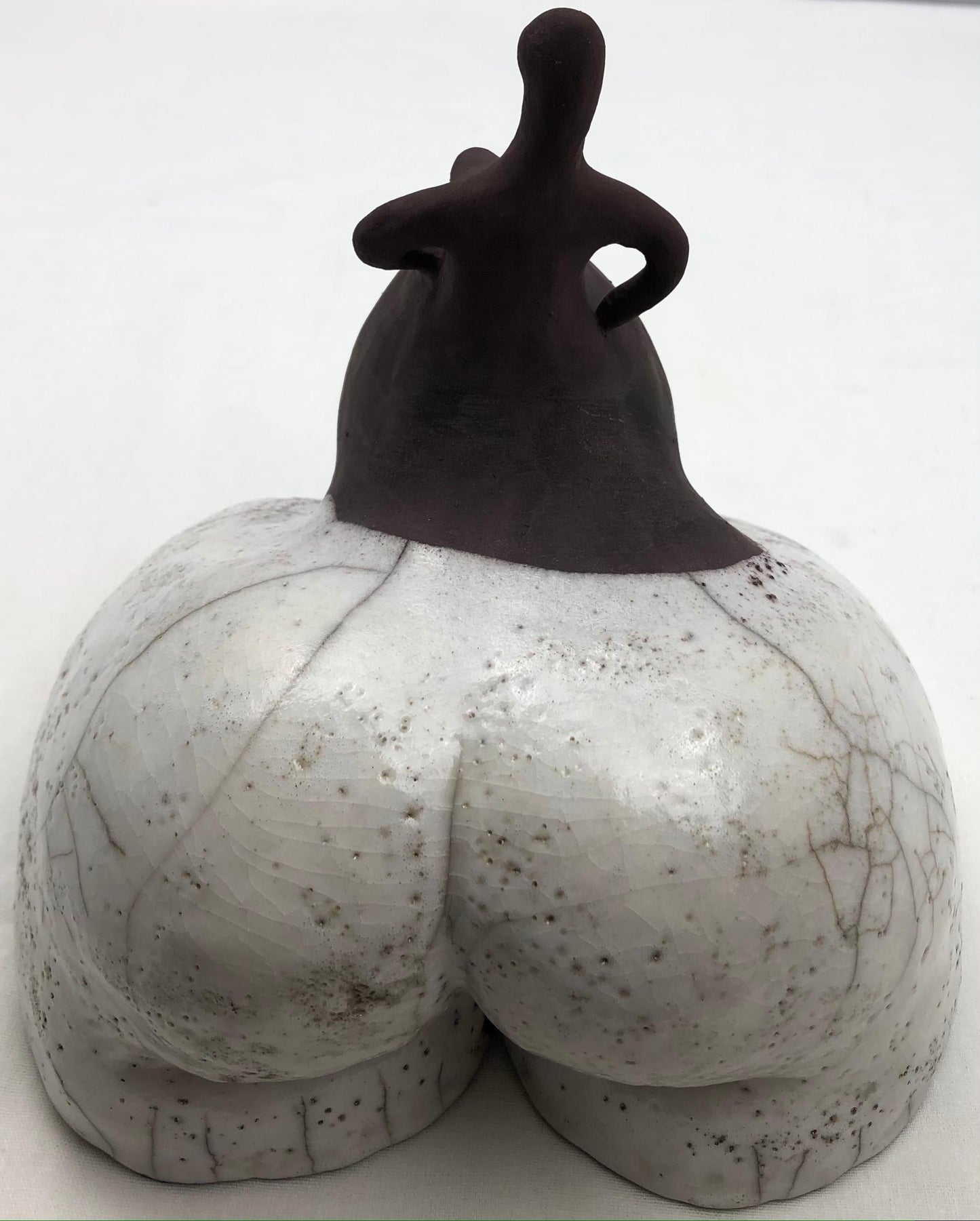 Raku Fired Ceramic Sculpture Nude Woman — detail 8