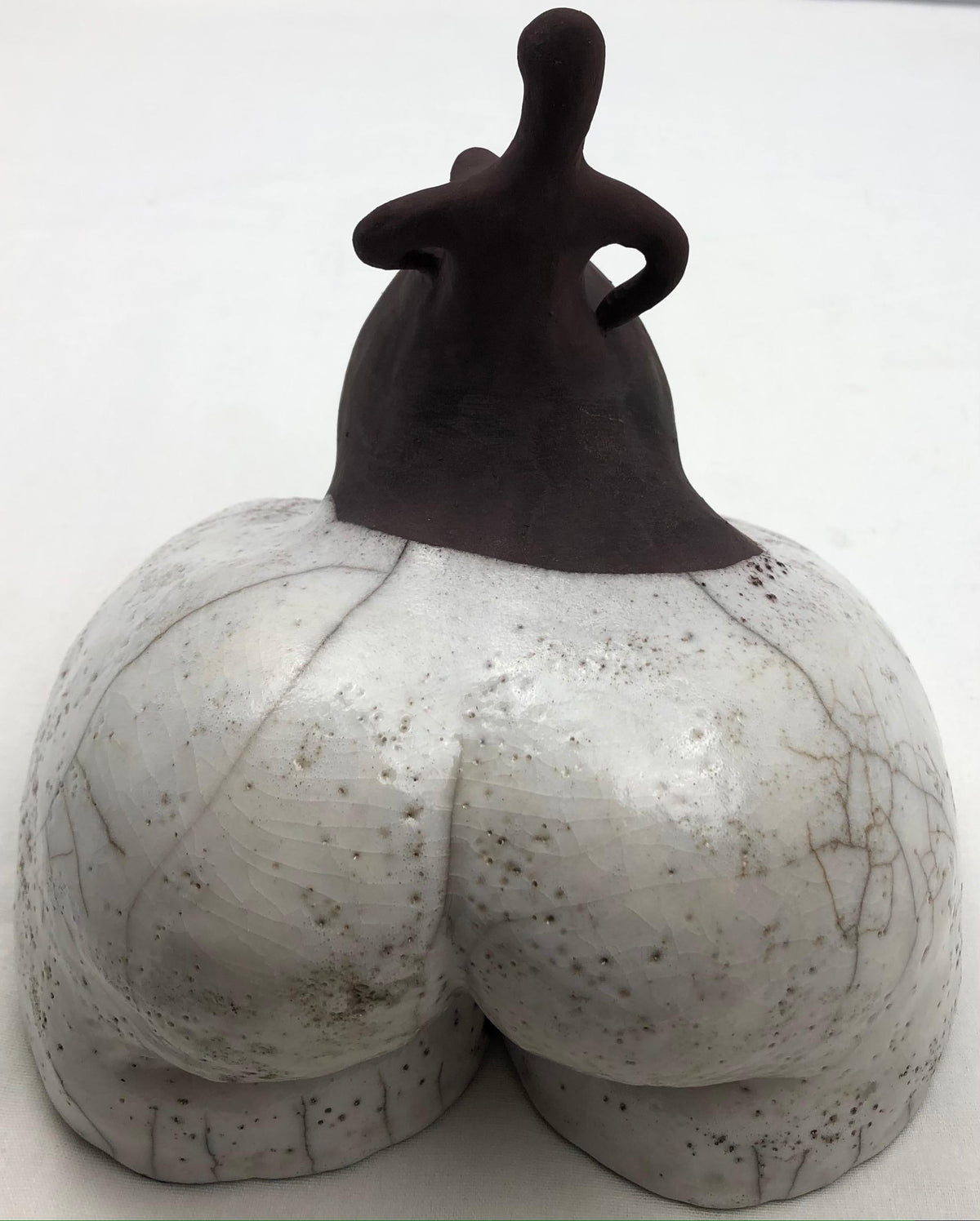 Raku Fired Ceramic Sculpture Nude Woman — detail 8