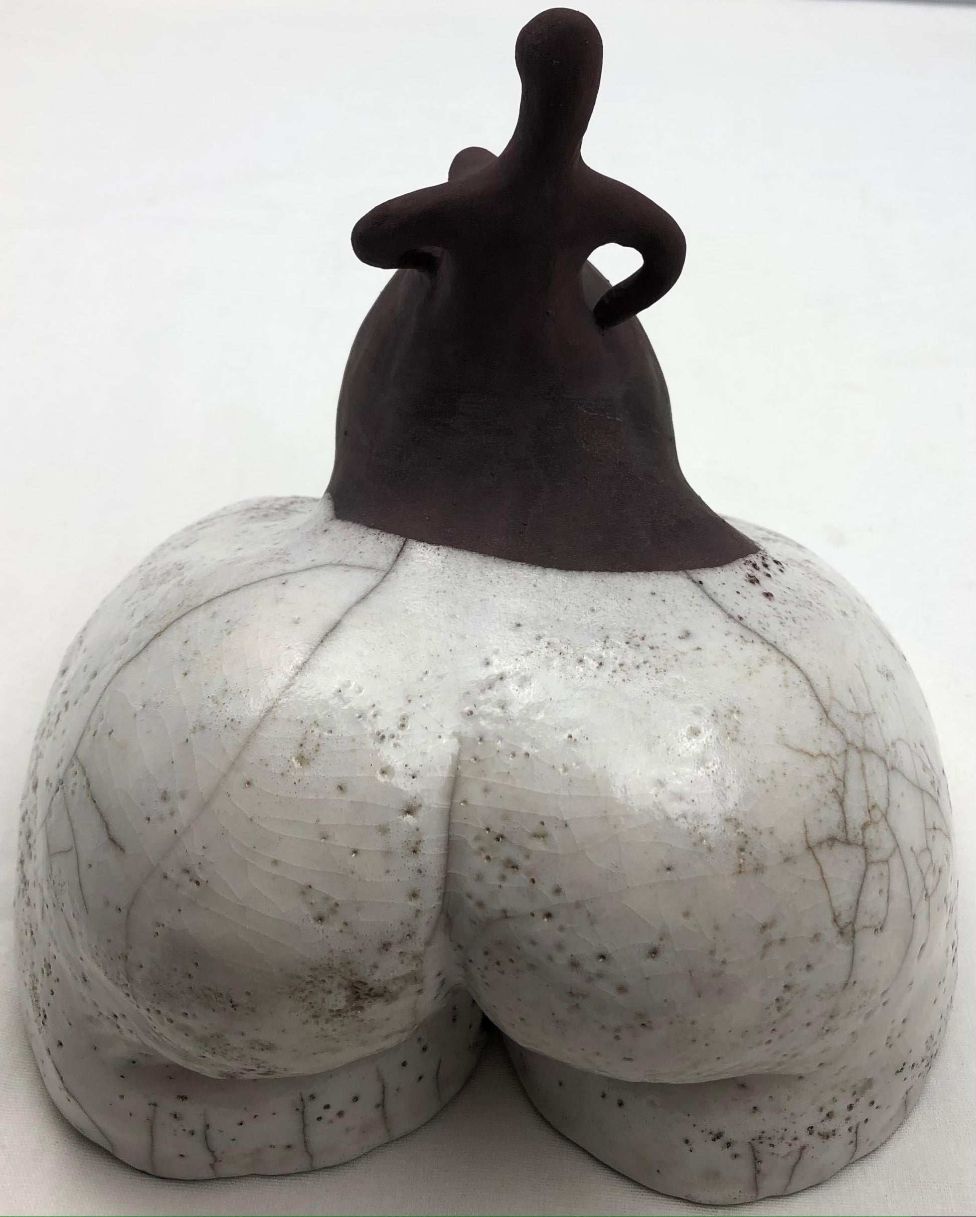 Raku Fired Ceramic Sculpture Nude Woman — detail 8