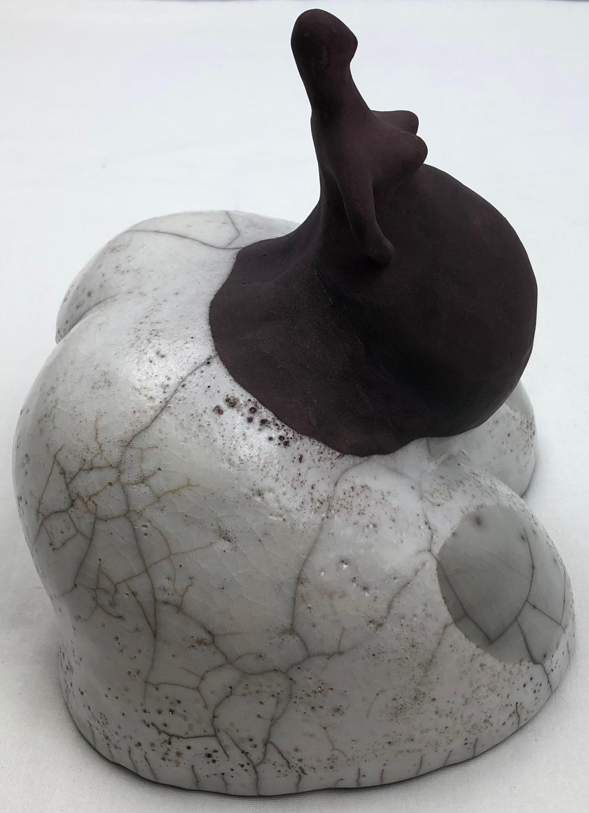 Raku Fired Ceramic Sculpture Nude Woman — detail 9