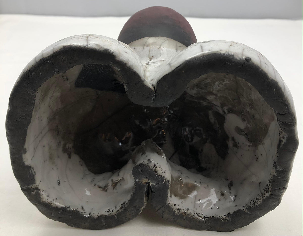 Raku Fired Ceramic Sculpture Nude Woman — detail 7