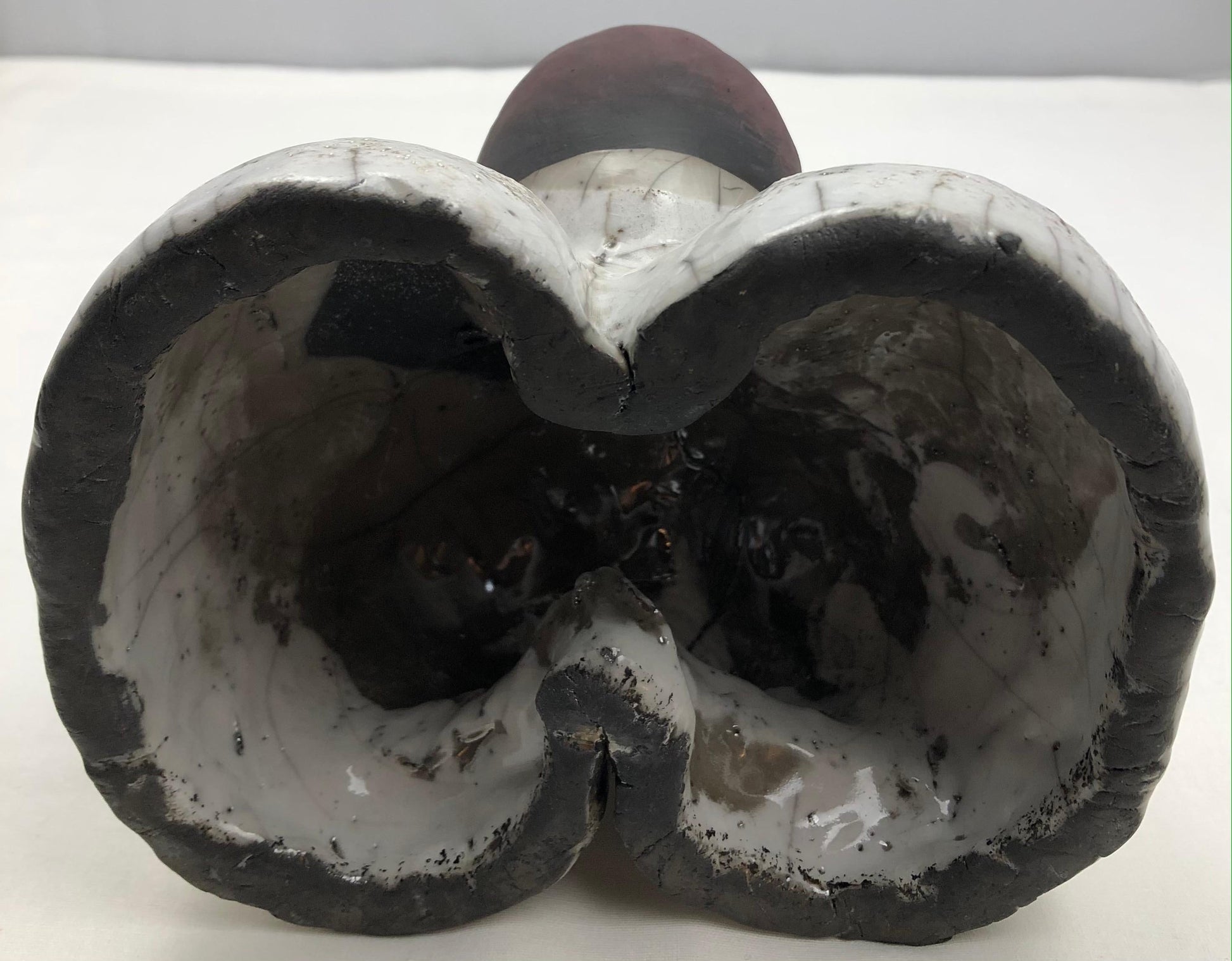 Raku Fired Ceramic Sculpture Nude Woman — detail 7