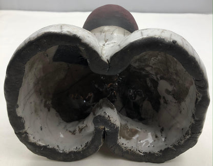 Raku Fired Ceramic Sculpture Nude Woman — detail 7