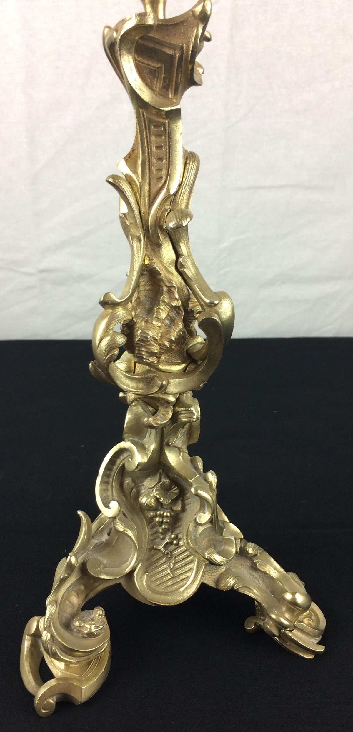 Pair of 19th Century French Gilt Bronze Candelabras by Victor Raulin — detail 6