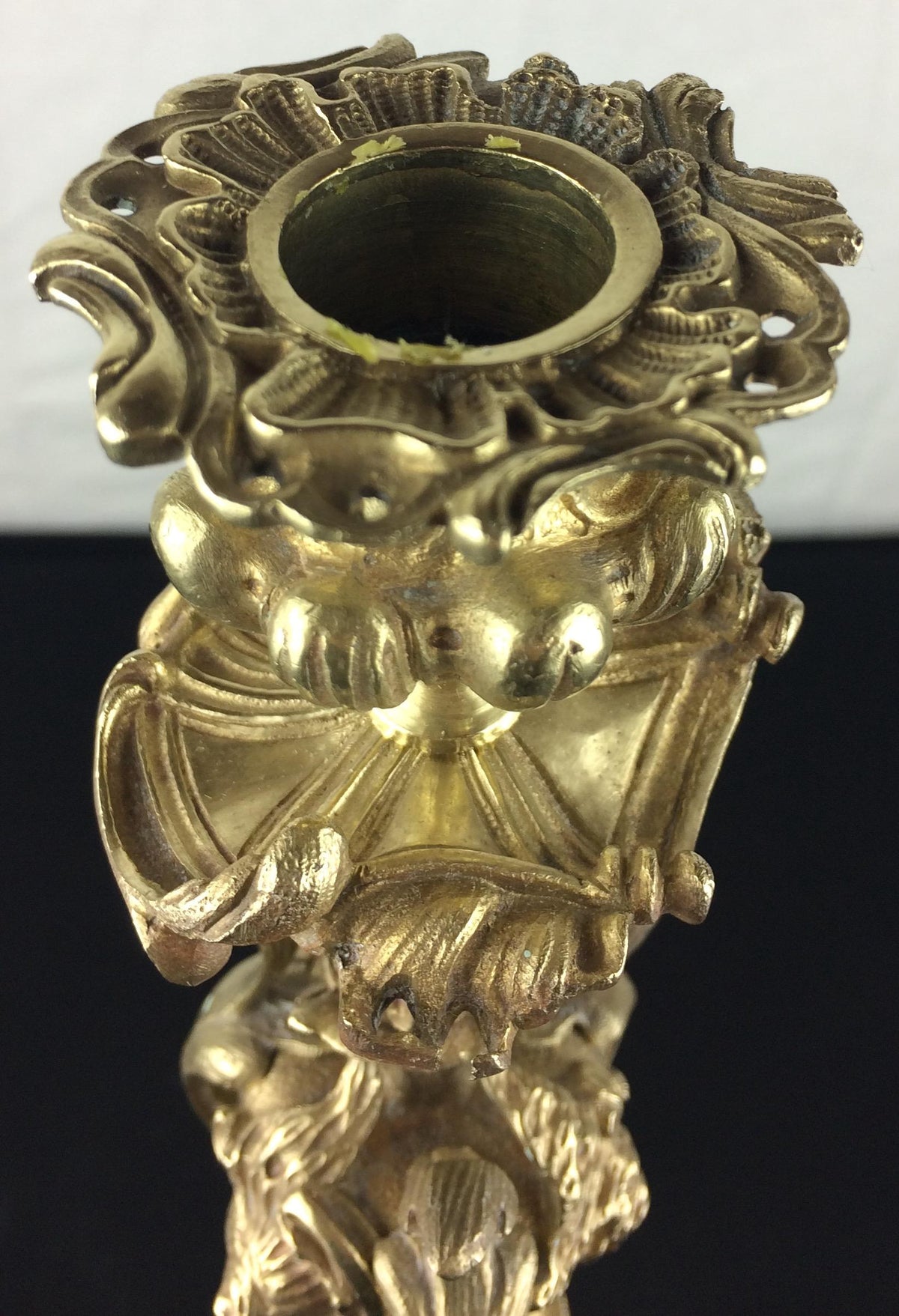 Pair of 19th Century French Gilt Bronze Candelabras by Victor Raulin — detail 4