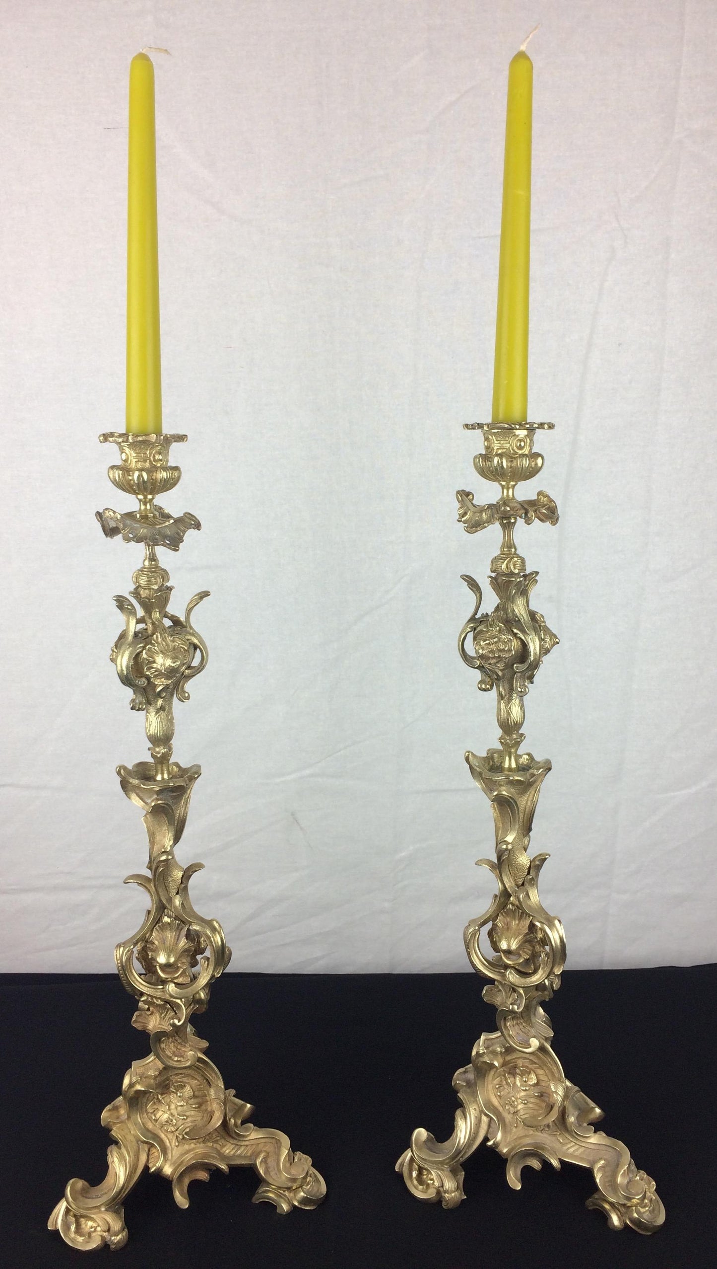 Pair of 19th Century French Gilt Bronze Candelabras by Victor Raulin — detail 2