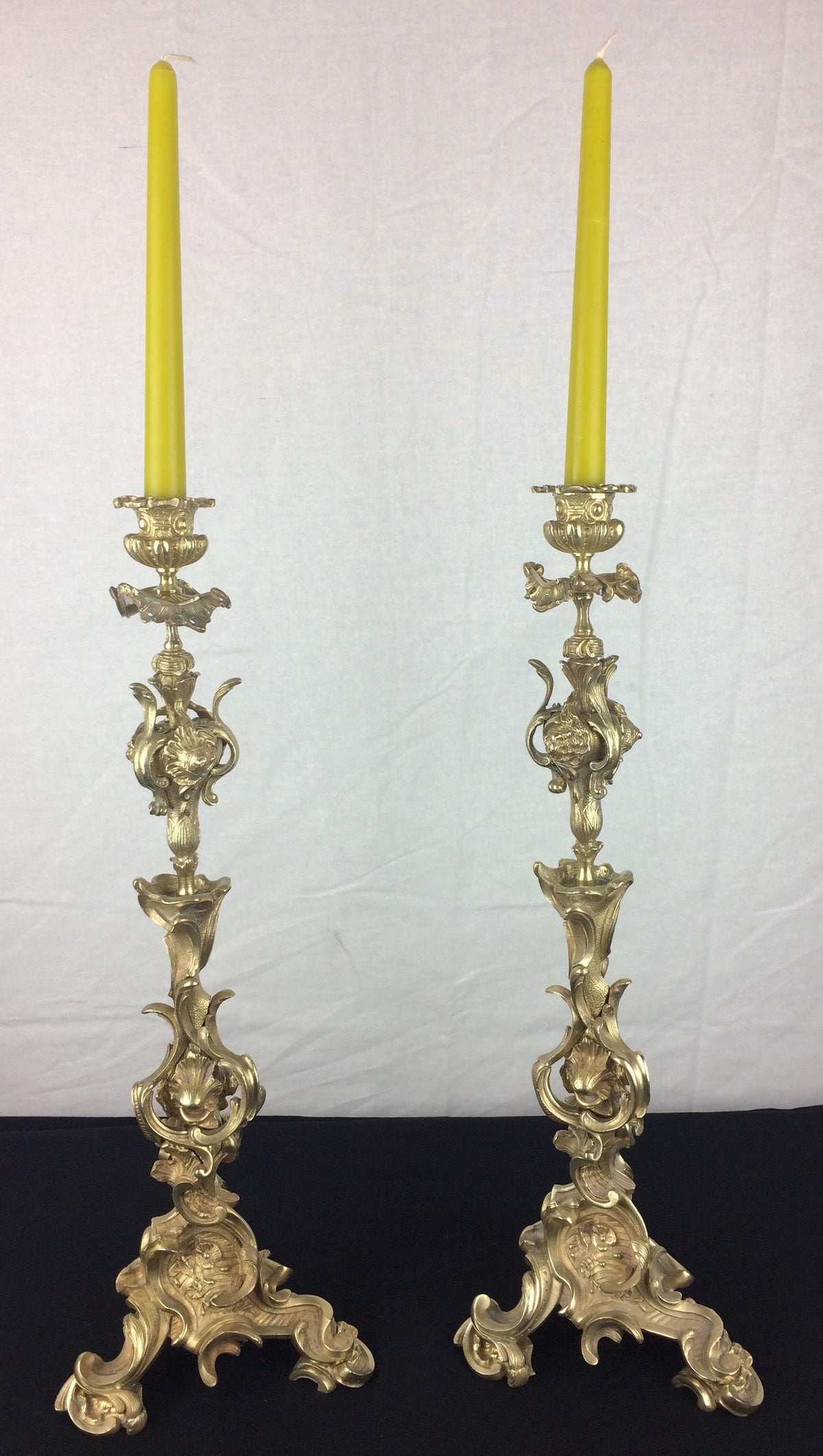Pair of 19th Century French Gilt Bronze Candelabras by Victor Raulin — detail 2