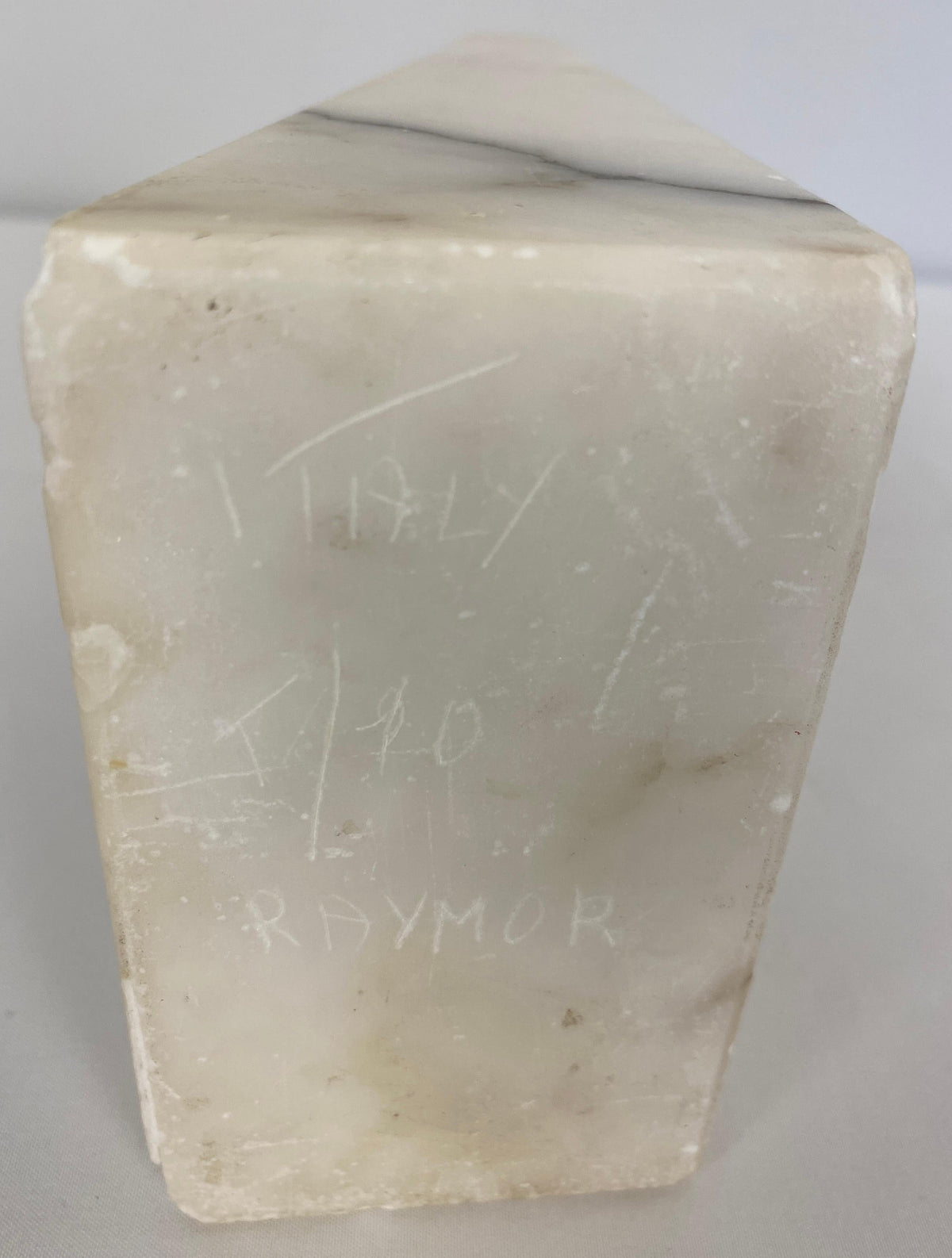 Pair of Mid-Century Italian Abstract Marble and Ceramic Bookends — detail 3