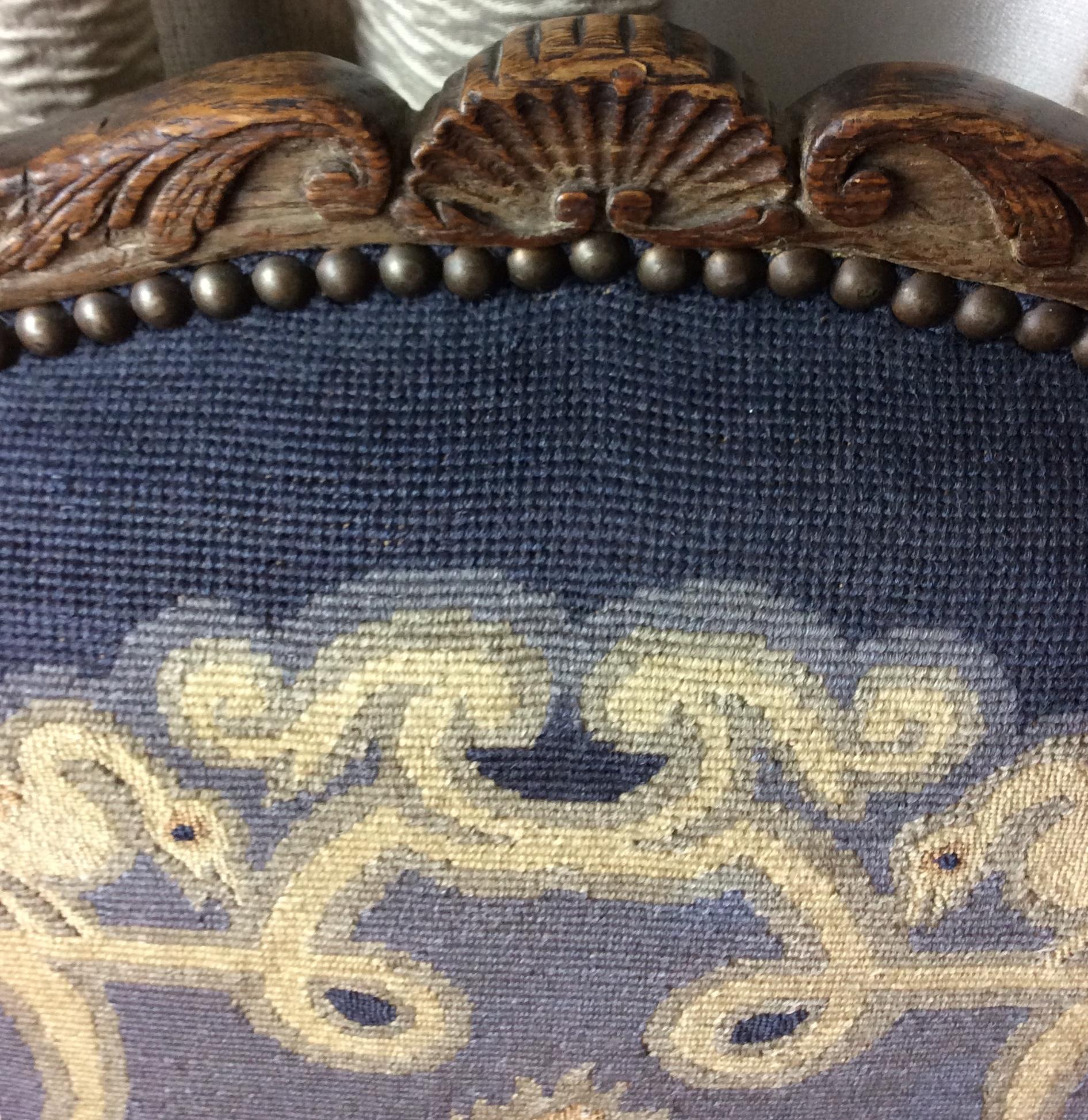 Early 18th Century French Régence Carved Armchair — detail 4