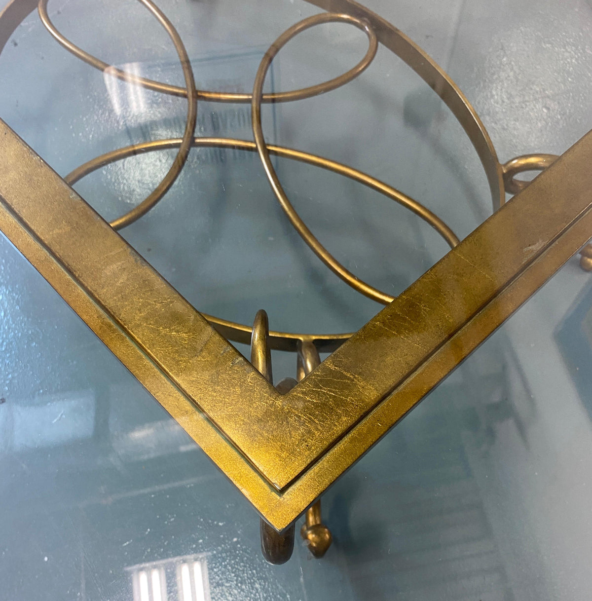 Large René Prou Style Iron Coffee Table or French 1940's Cocktail Table — detail 4