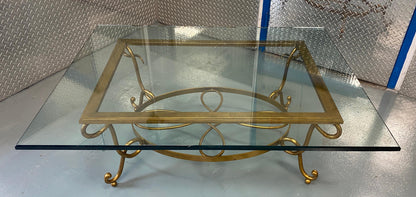Large René Prou Style Iron Coffee Table or French 1940's Cocktail Table — detail 6