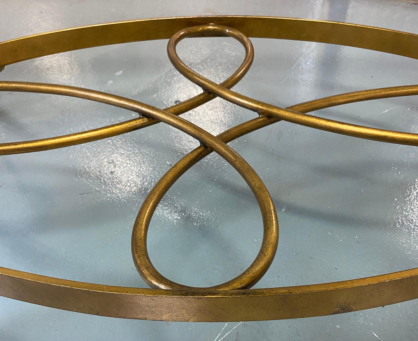 Large René Prou Style Iron Coffee Table or French 1940's Cocktail Table — detail 8