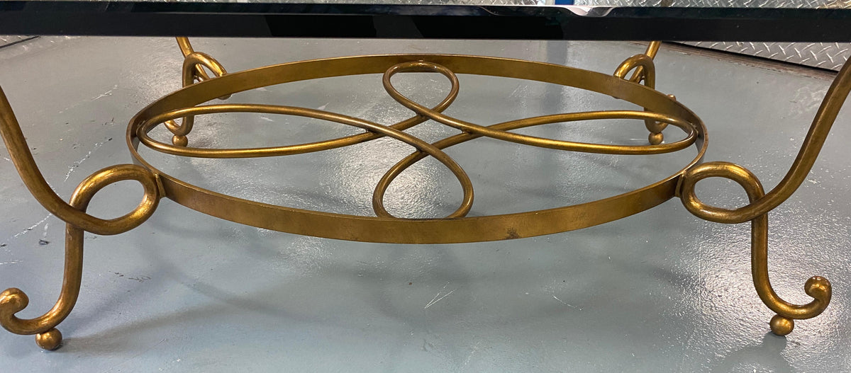 Large René Prou Style Iron Coffee Table or French 1940's Cocktail Table — detail 9