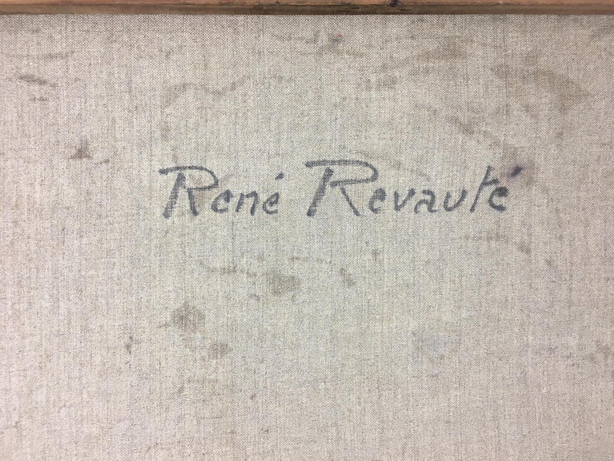 Original 20th Century Abstract Painting by Rene Ravaute — detail 8