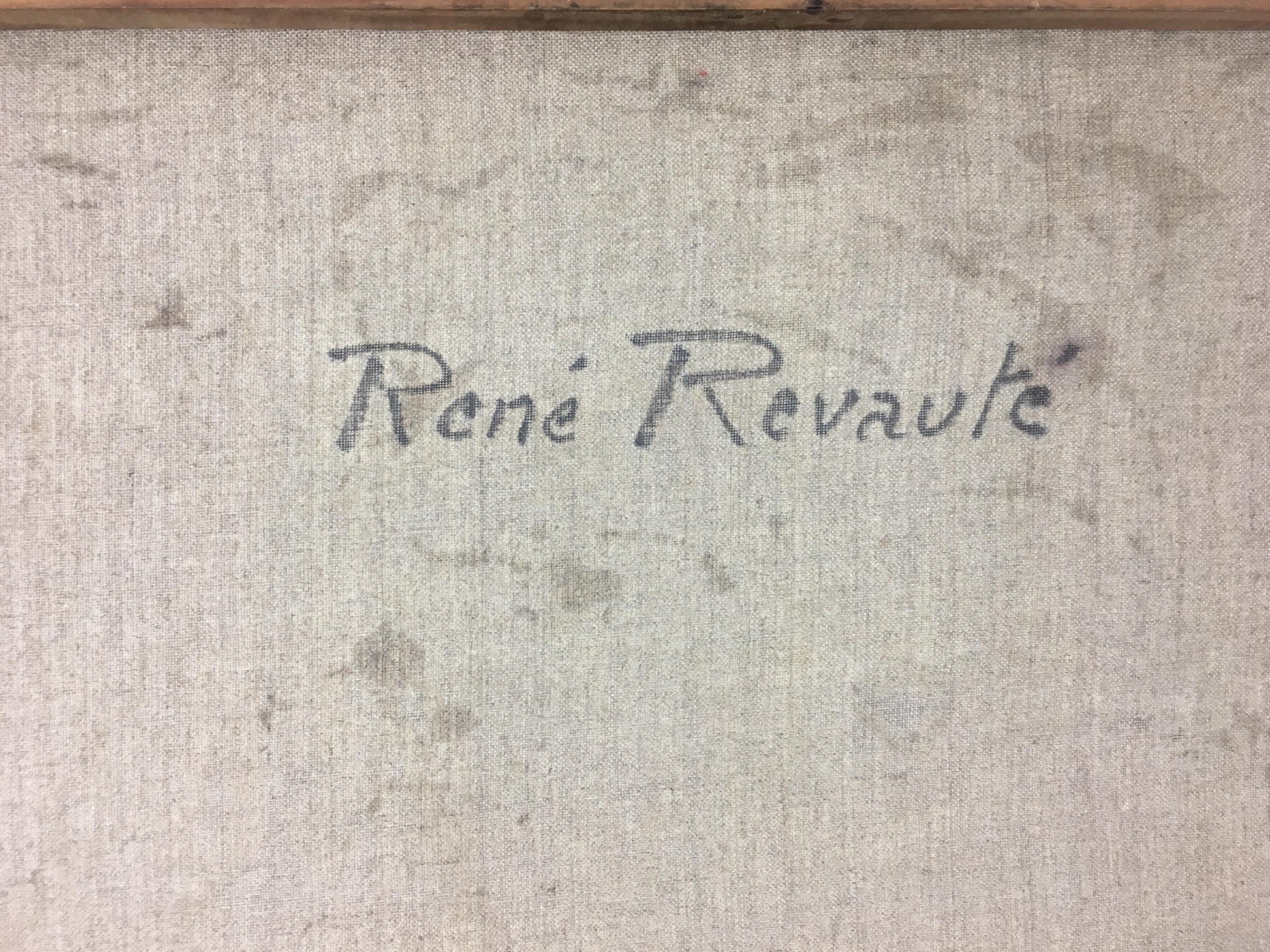 Original 20th Century Abstract Painting by Rene Ravaute — detail 8
