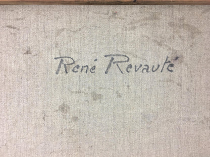 Original 20th Century Abstract Painting by Rene Ravaute — detail 8