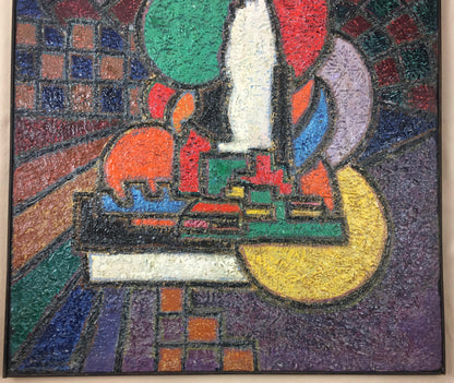 Original 20th Century Abstract Painting by Rene Ravaute — detail 3